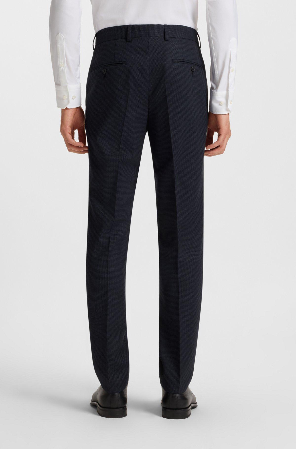 Extra-slim-fit suit in a micro-pattern wool blend Product Image