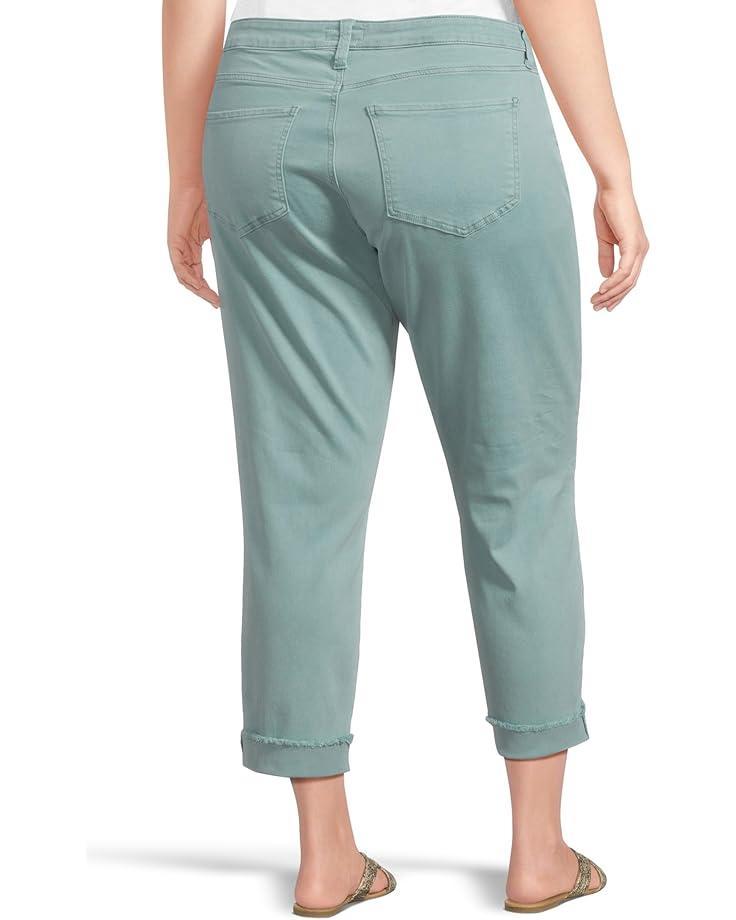 Plus Size Amy Crop Straight Leg- Roll Up Fray Princess Seam Product Image