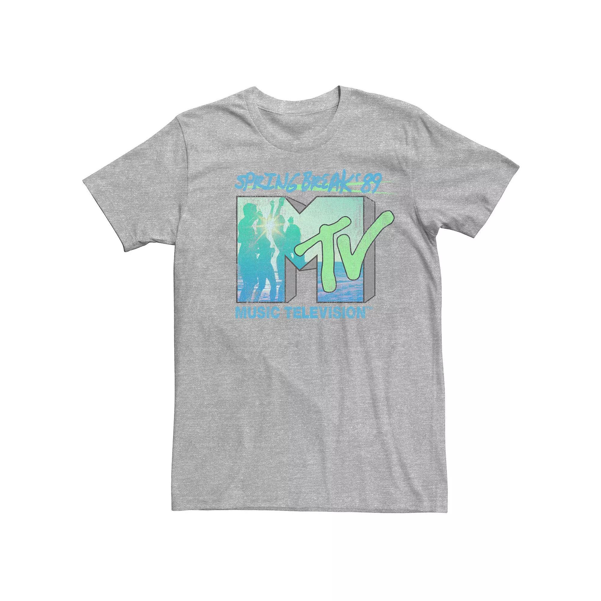 Men's MTV Spring Break Party Short Sleeve Tee, Size: Large, Athletic Grey Product Image