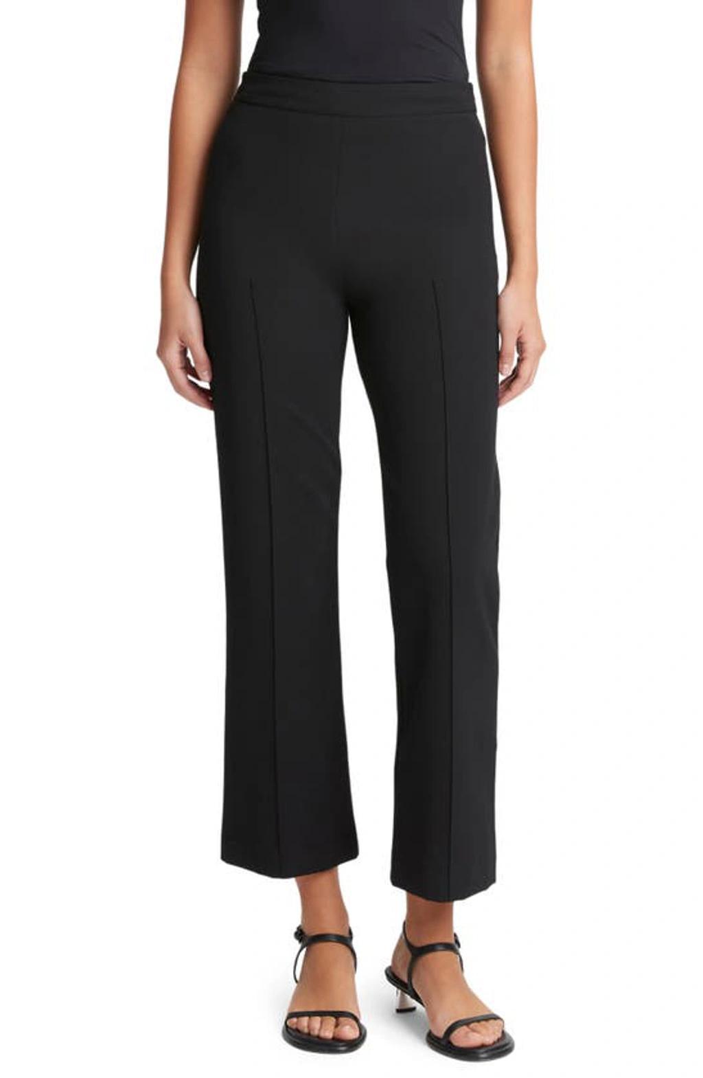 Womens Pintuck Pull-On Crop Flared Pants Product Image