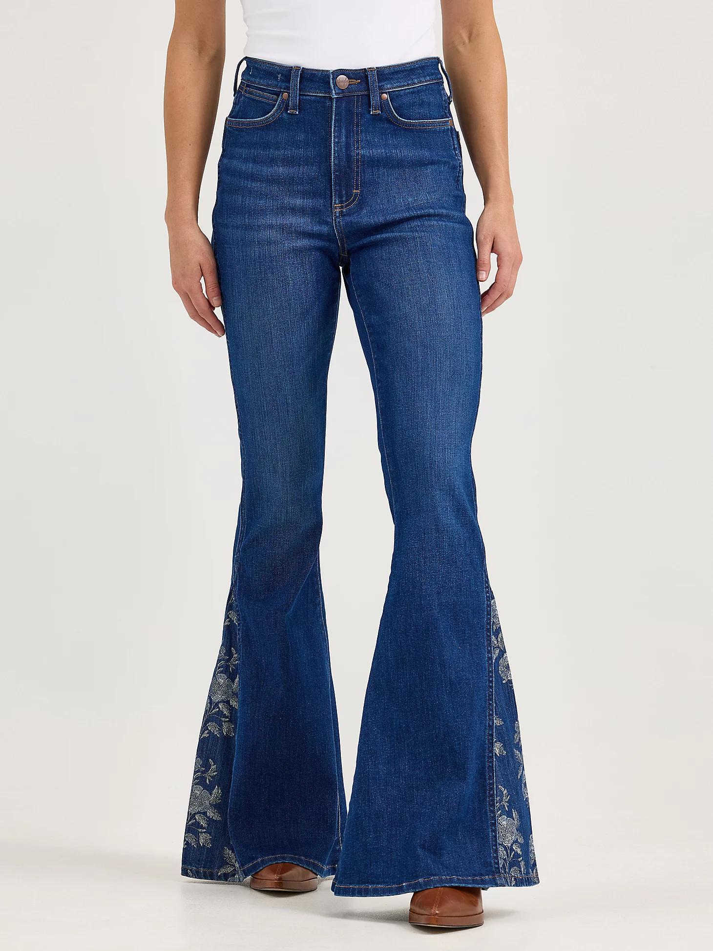 Women's Wrangler Retro® Bailey High Rise Pieced Trumpet Flare Jean | Women's JEANS | Wrangler® Product Image