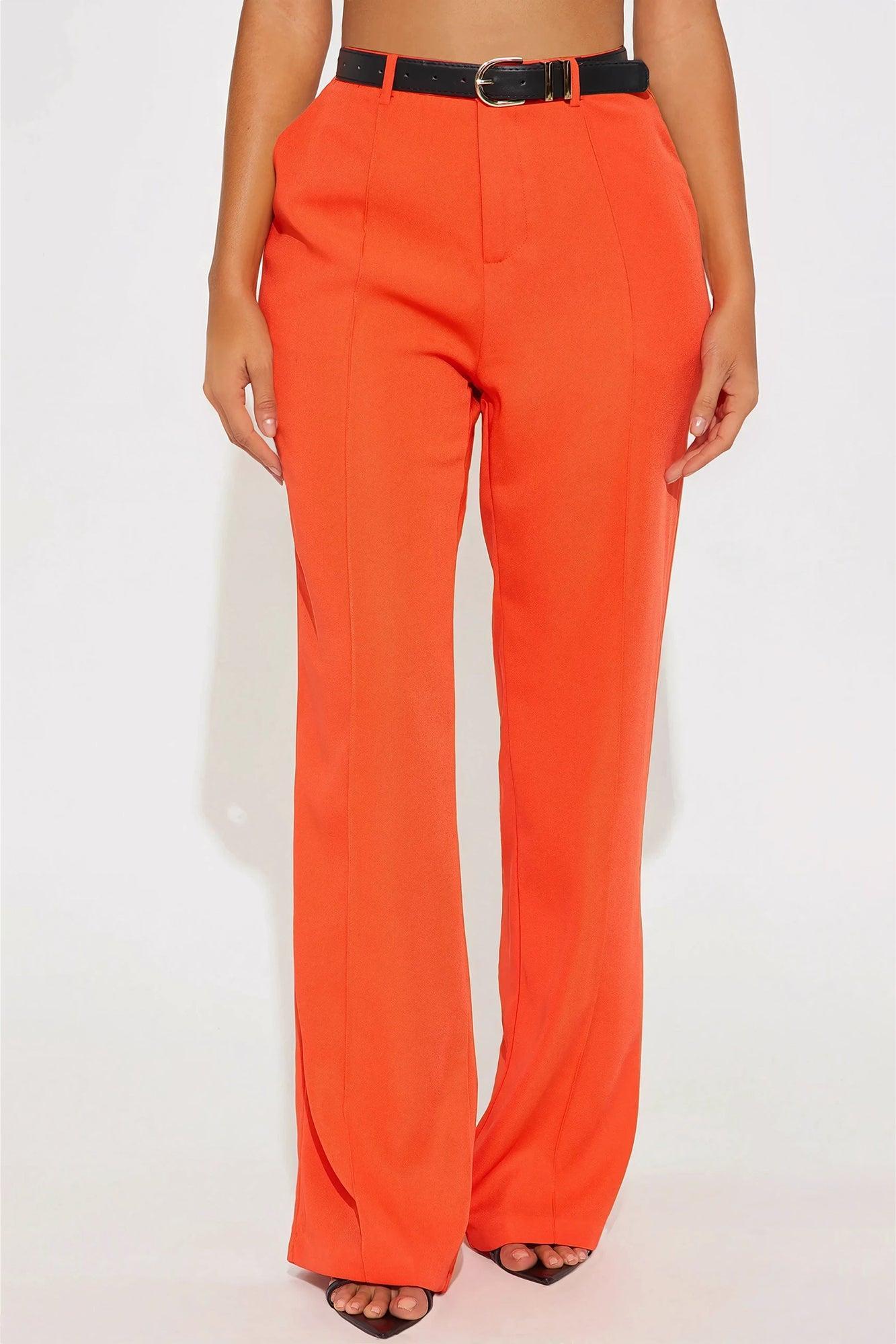 Benji Belted Trouser - Red Product Image
