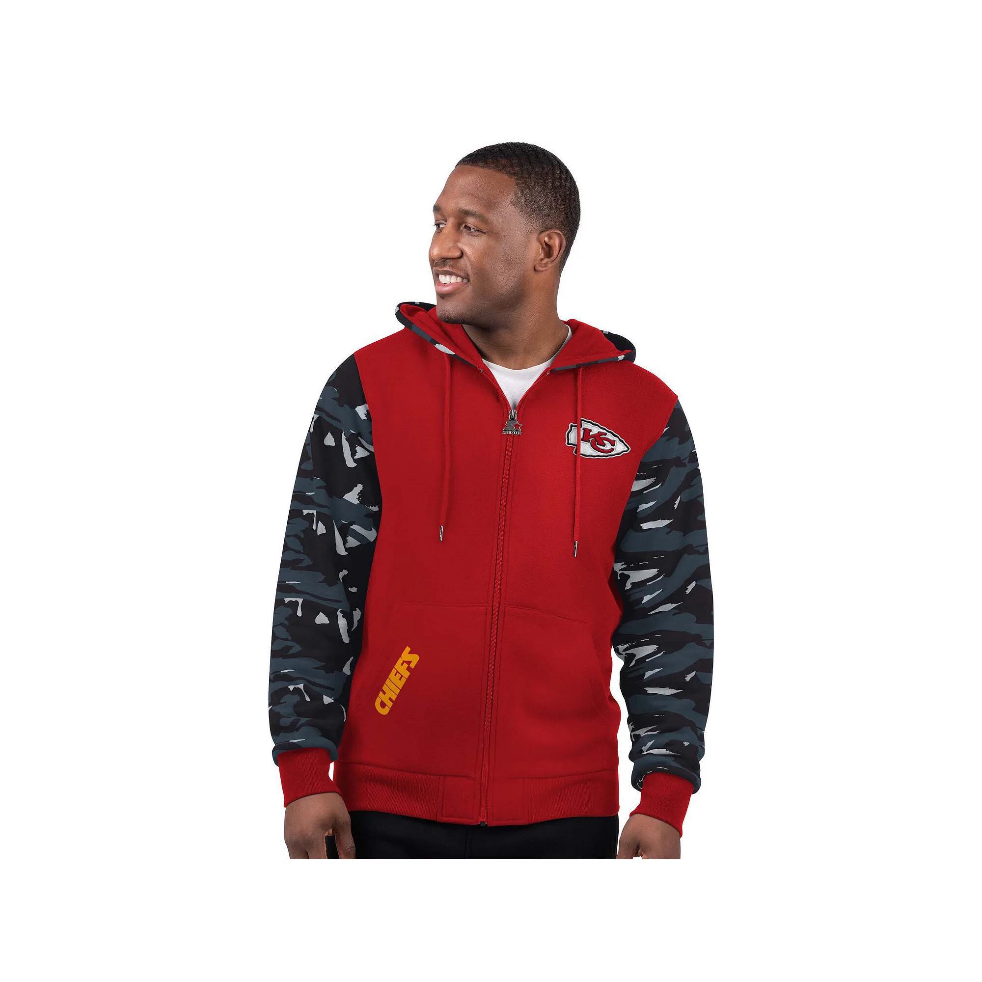 Men's Starter Red Kansas City Chiefs Thursday Night Gridiron Full-Zip Hoodie, Size: 2XL Product Image