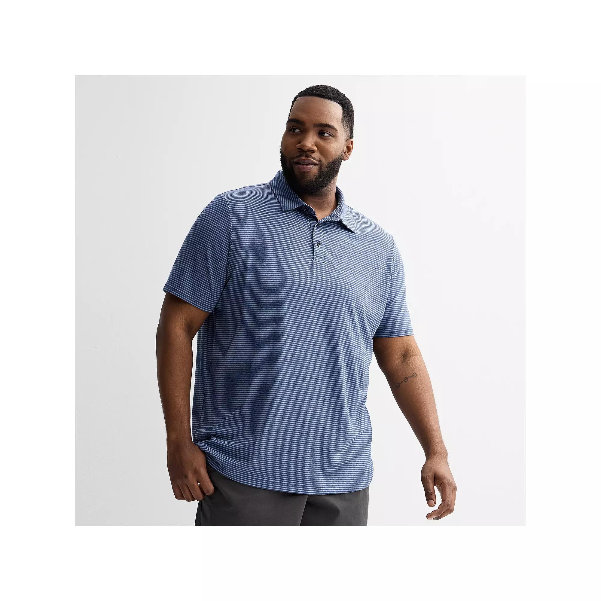 Big & Tall Sonoma Goods For Life The Super Soft Polo, Mens Blue Stripe Product Image