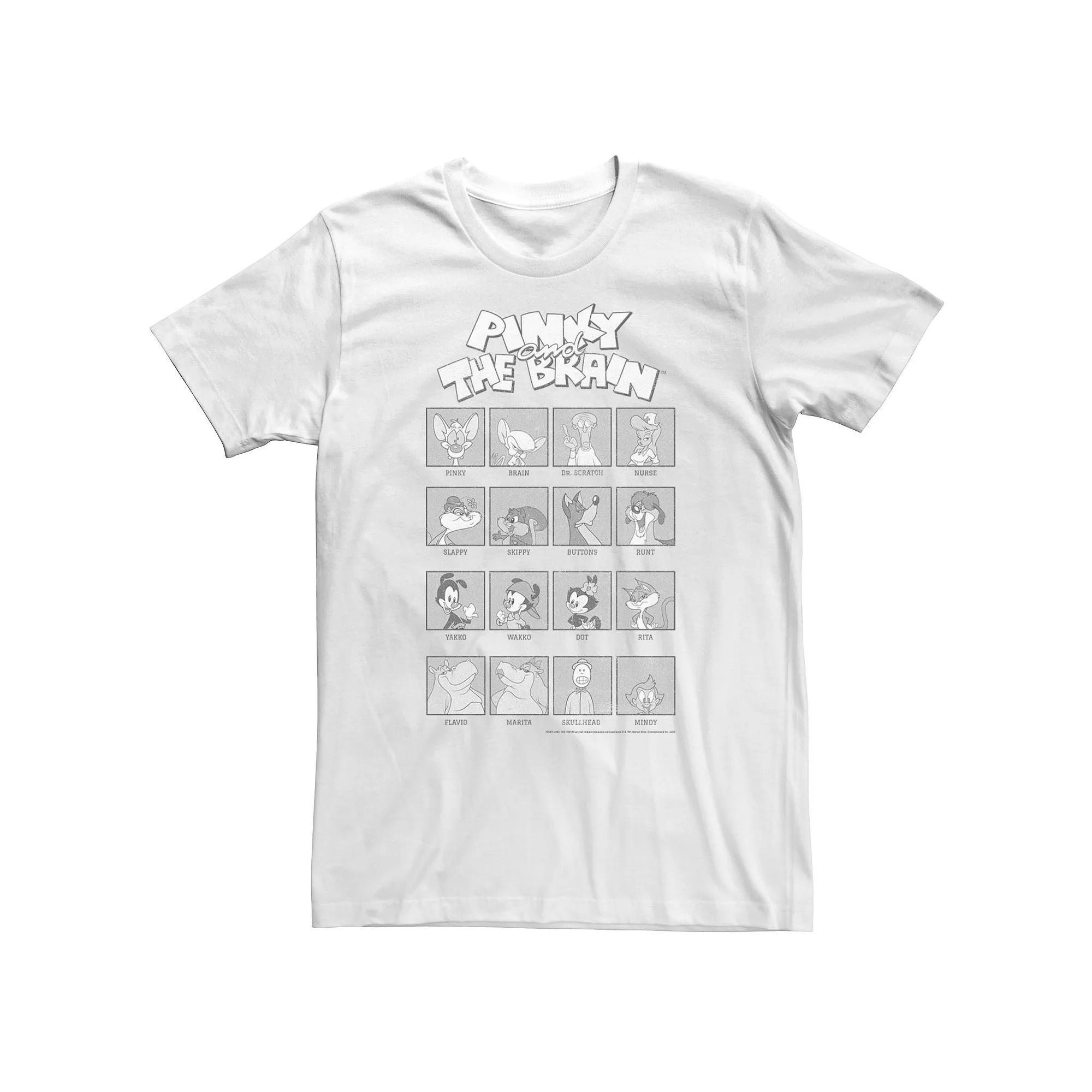 Big & Tall Pinky And The Brain Character Box Up Tee, Men's, Size: 4XL, White Product Image