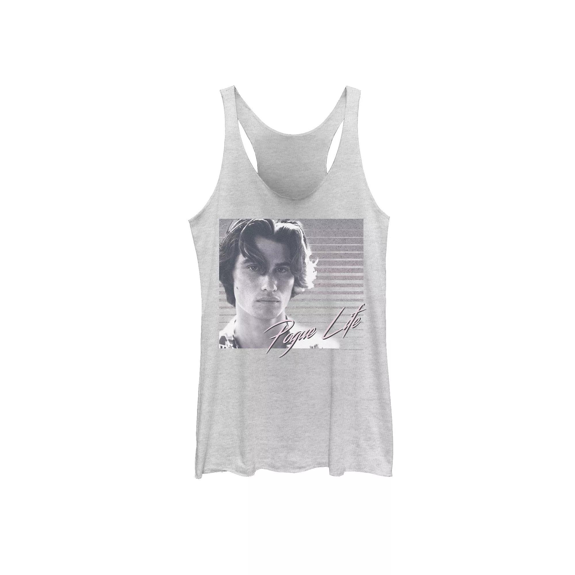 Juniors' Outer Banks John B Pogue Life Graphic Tank Top, Girl's, Size: Medium, White Grey Product Image