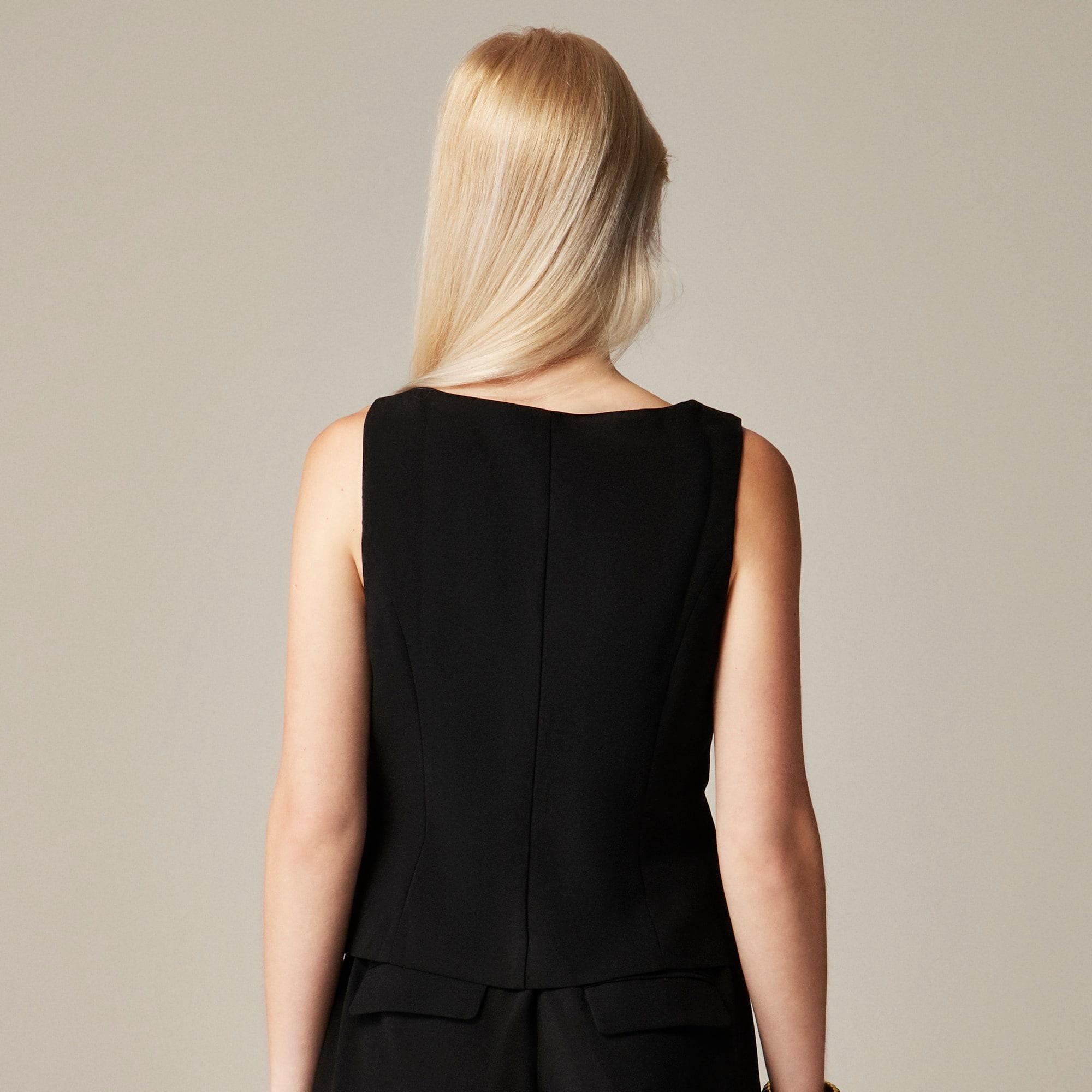 Scoopneck vest in drapey crepe Product Image