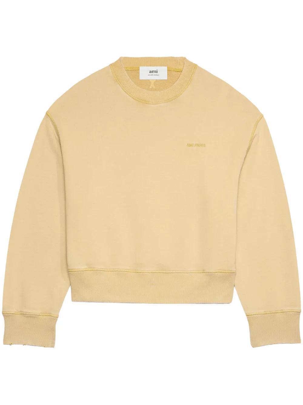logo-embroidered cotton sweatshirt Product Image