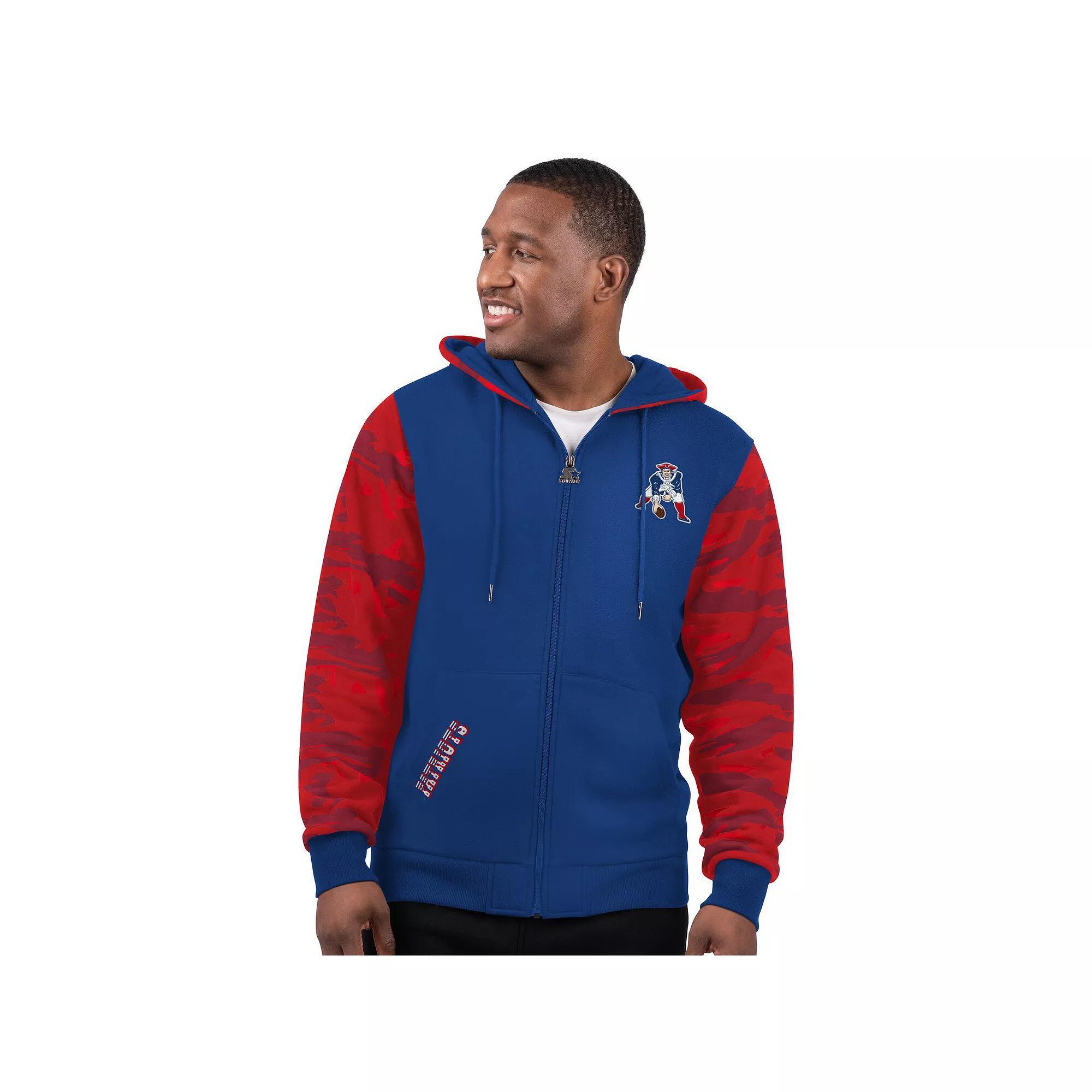 Men's Starter Black Carolina Panthers Thursday Night Gridiron Full-Zip Hoodie, Size: Medium Product Image
