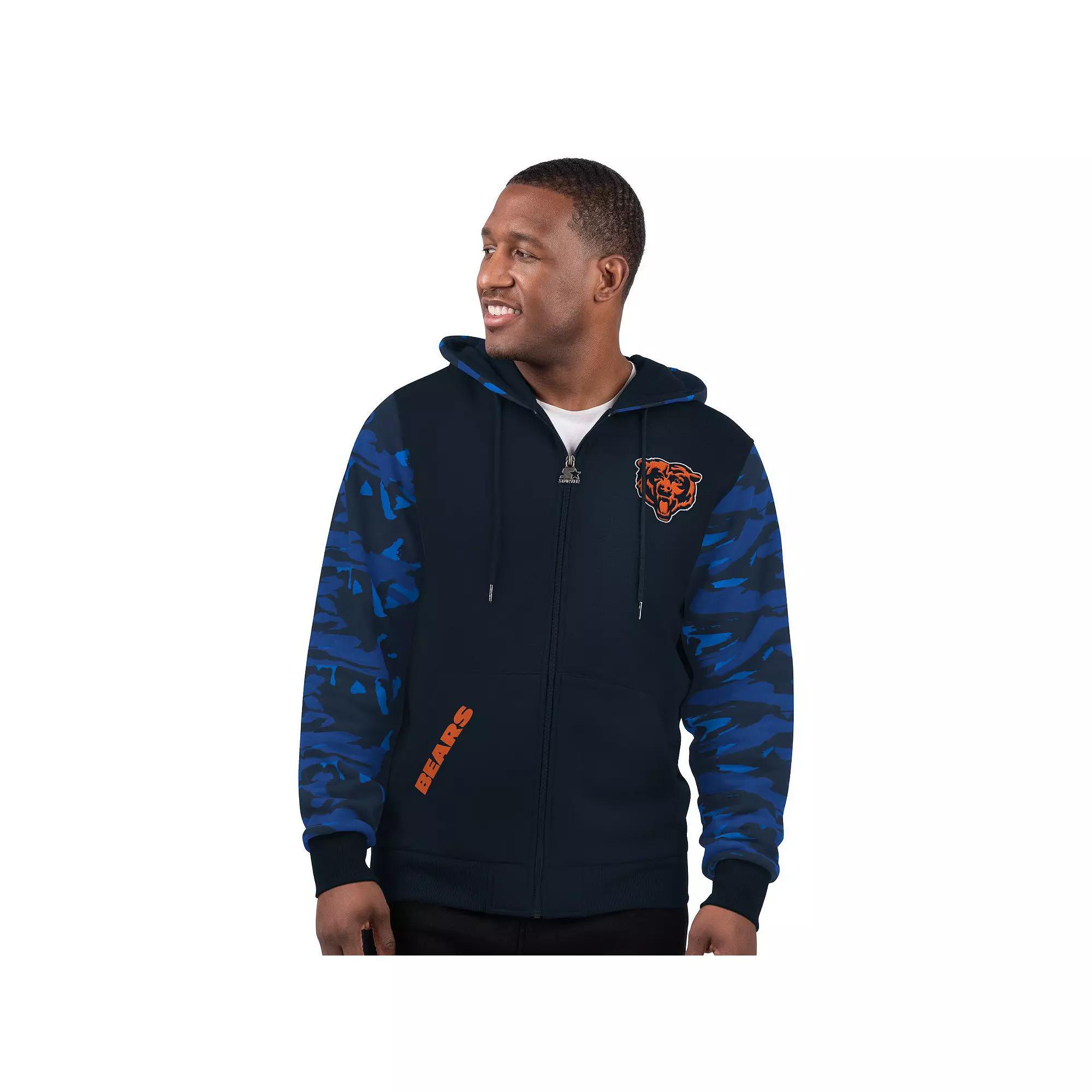 Mens Starter Dallas Cowboys Thursday Night Gridiron Full-Zip Hoodie Blue Product Image
