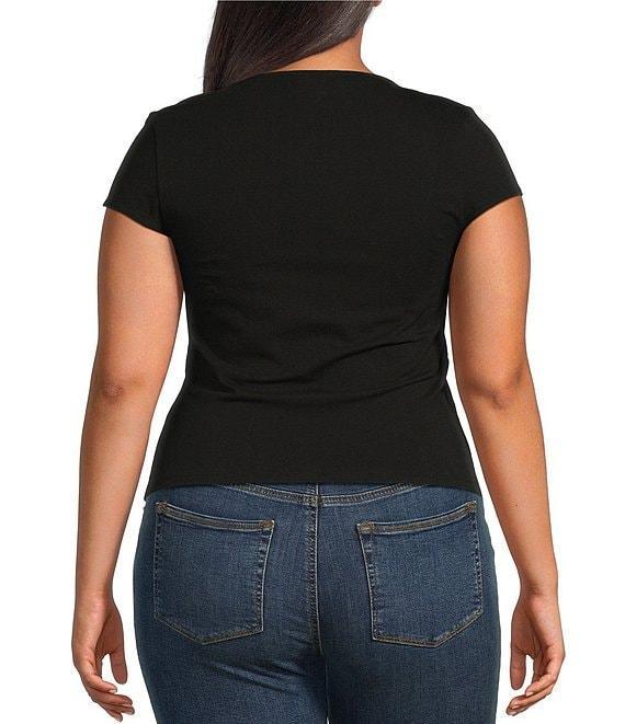 Good American Plus Super Stretch Sweetheart Neck Short Sleeve Tee Product Image