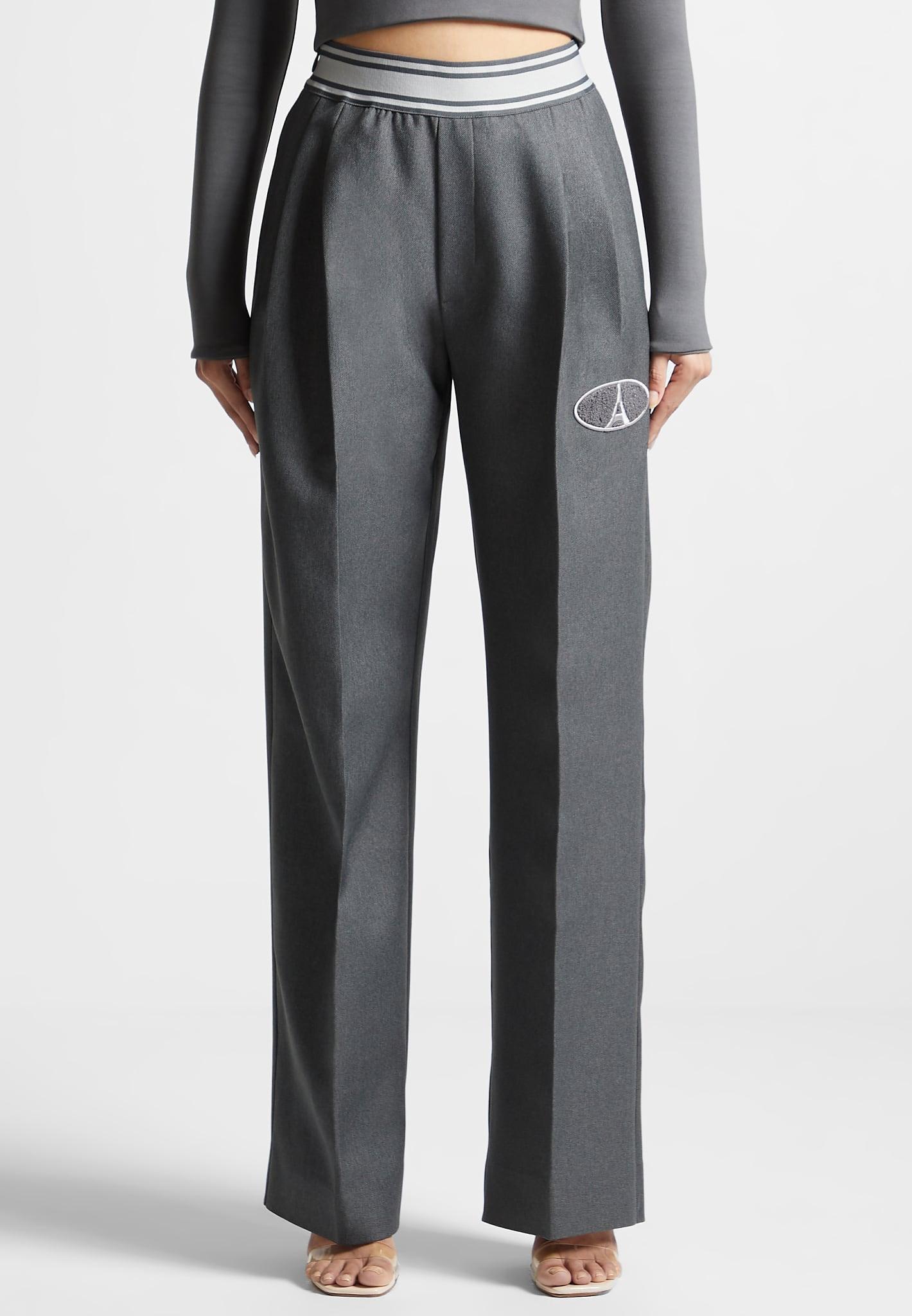 Elasticated Signature Pleated Trousers - Dark Grey Female Product Image