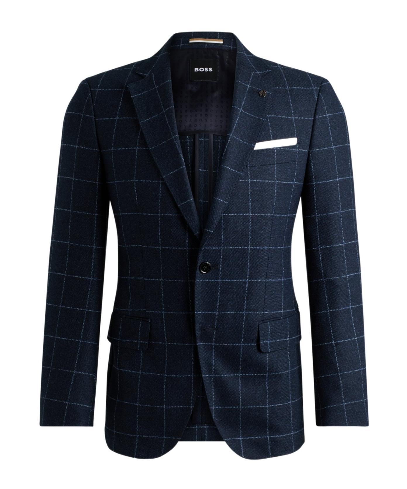 HUGO BOSS Windowpane Blazer In Black Product Image