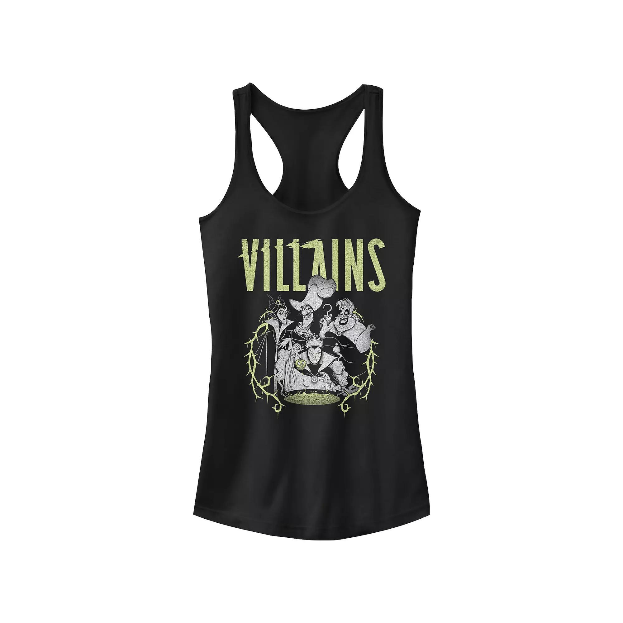 Disney Villains Thorny Frame Portrait Juniors' Racerback Tank Top, Girl's, Size: Large, Black Product Image