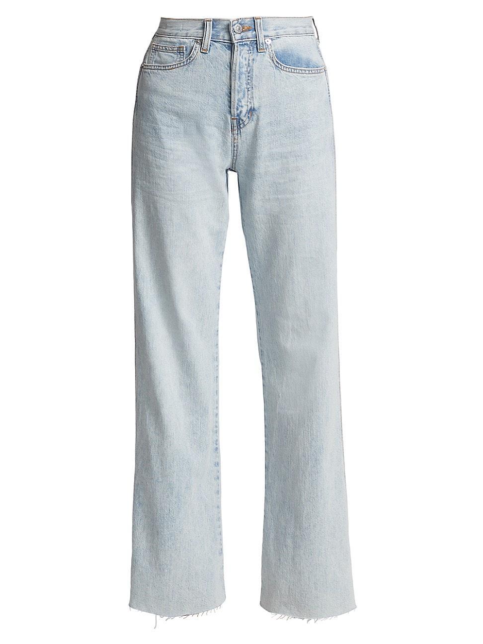 Womens Taylor High-Rise Stretch Wide-Leg Jeans Product Image