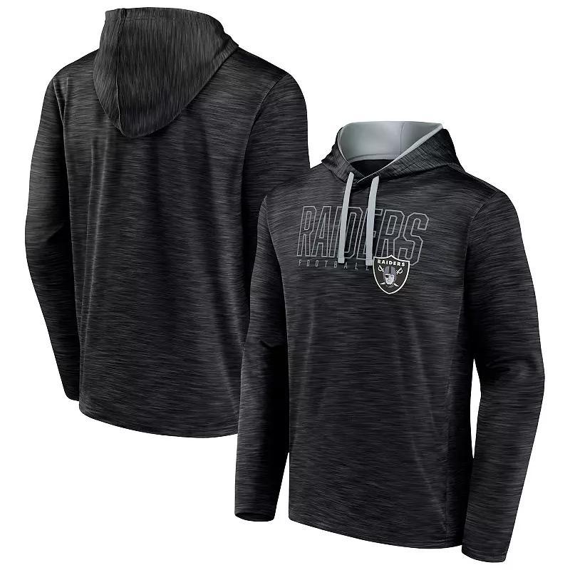 Men's Fanatics Branded Heather Black Las Vegas Raiders Hook and Ladder Pullover Hoodie, Size: Small, Lvr Charco Product Image
