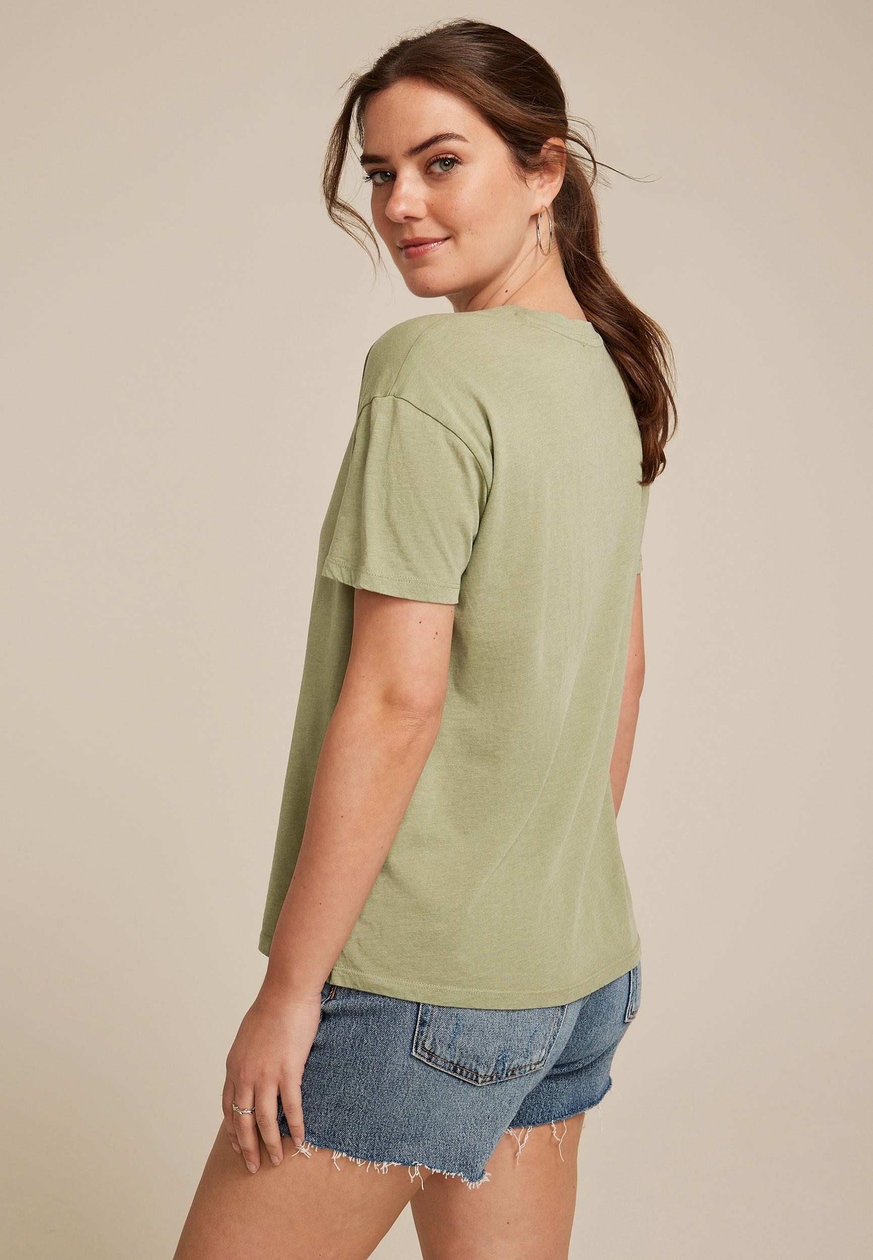 Patchwork Peace Sign Relaxed Fit Graphic Tee Product Image