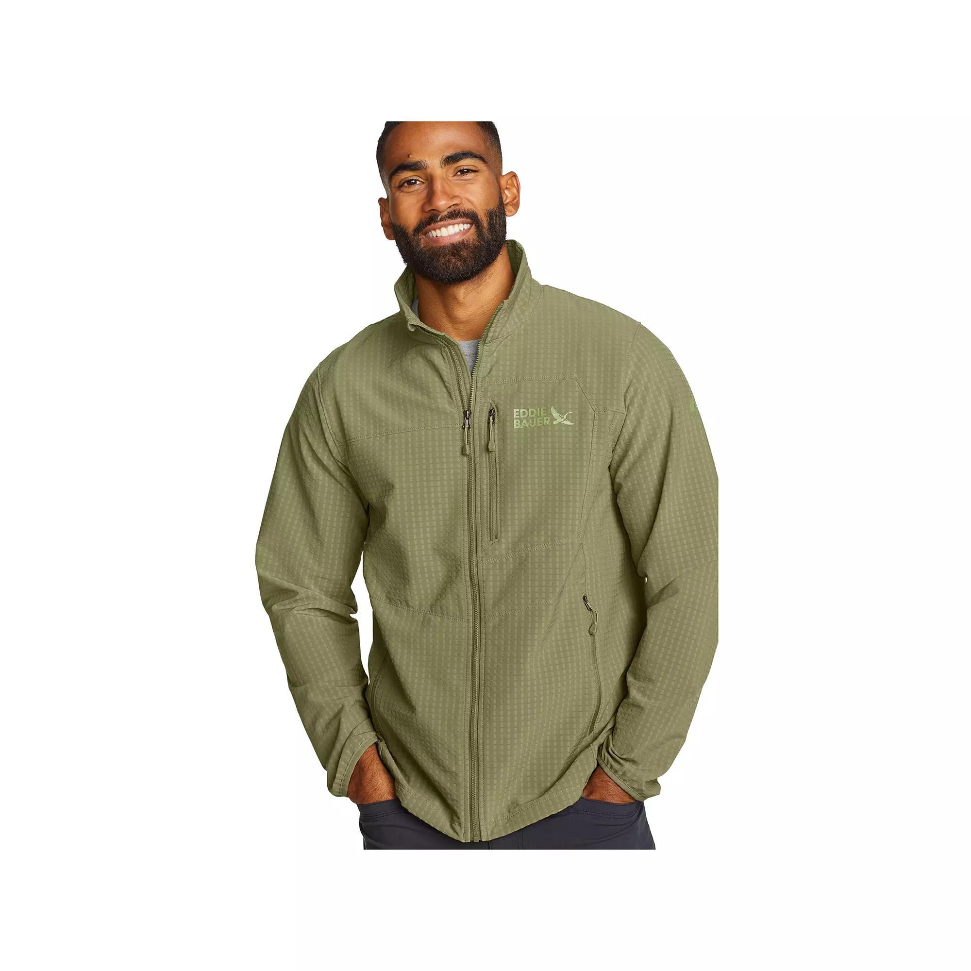 Men's Eddie Bauer Sandstone Grid Jacket, Size: XL, Green Product Image