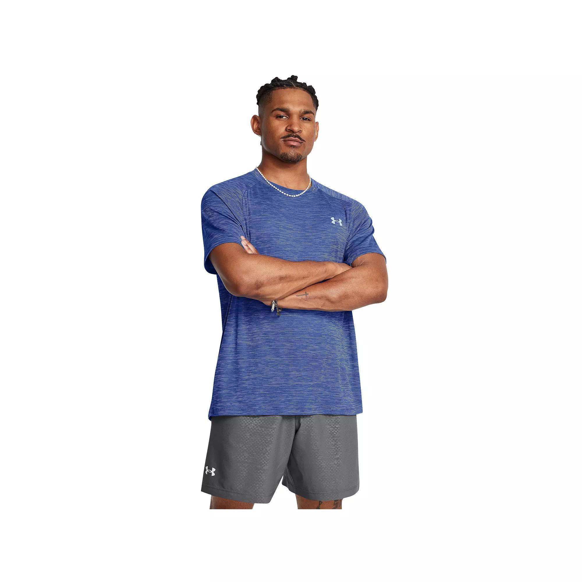 Men's Under Armour Tech Textured Short Sleeve Tee, Size: XL, Tetra Gray Product Image