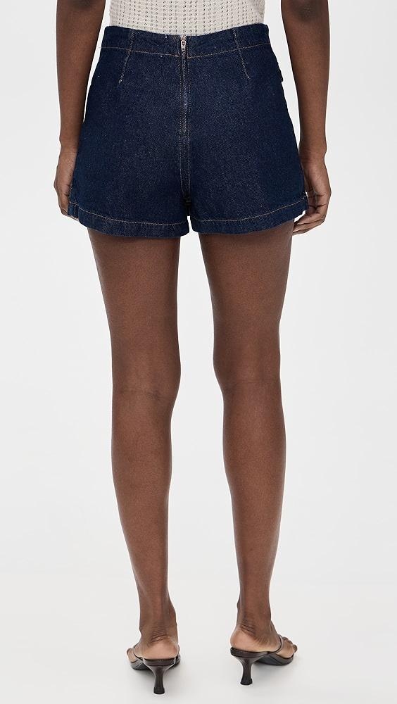Reformation Imogen High Rise Denim Skort | Shopbop Product Image