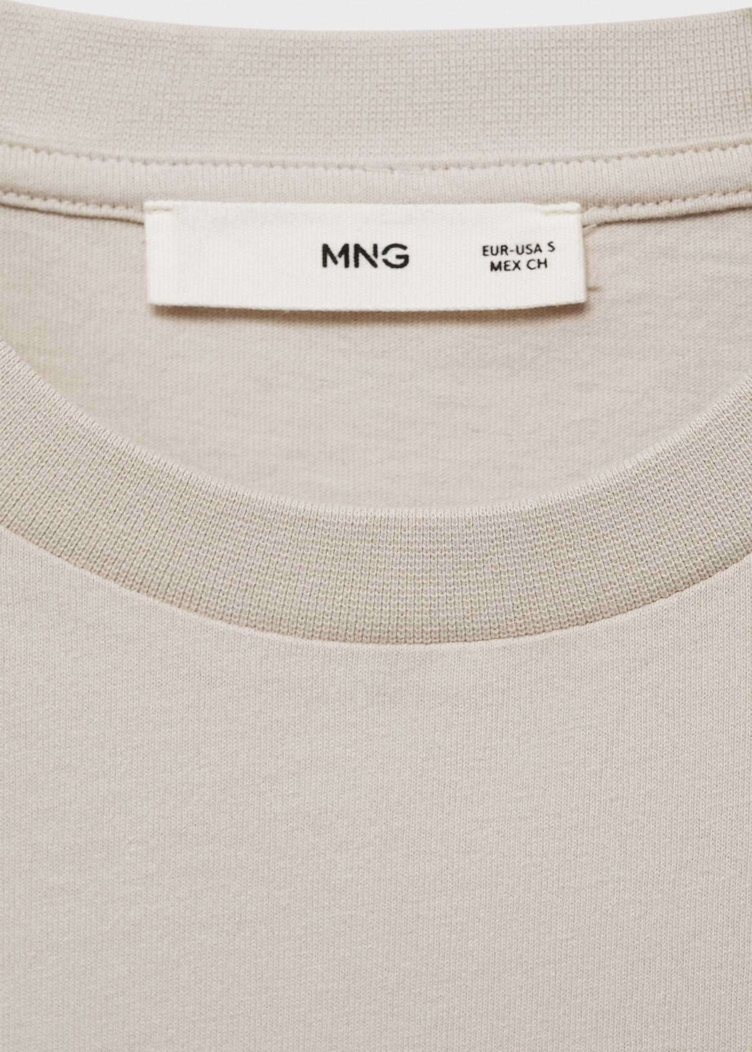 Short-sleeved cotton t-shirt - Women | MANGO USA Product Image