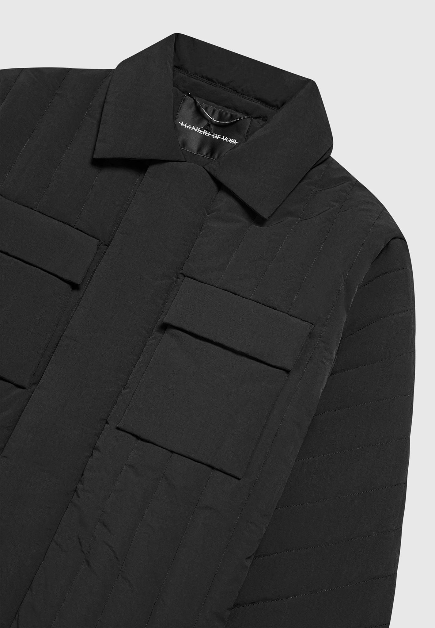 Quilted Harrington Jacket - Black Male Product Image