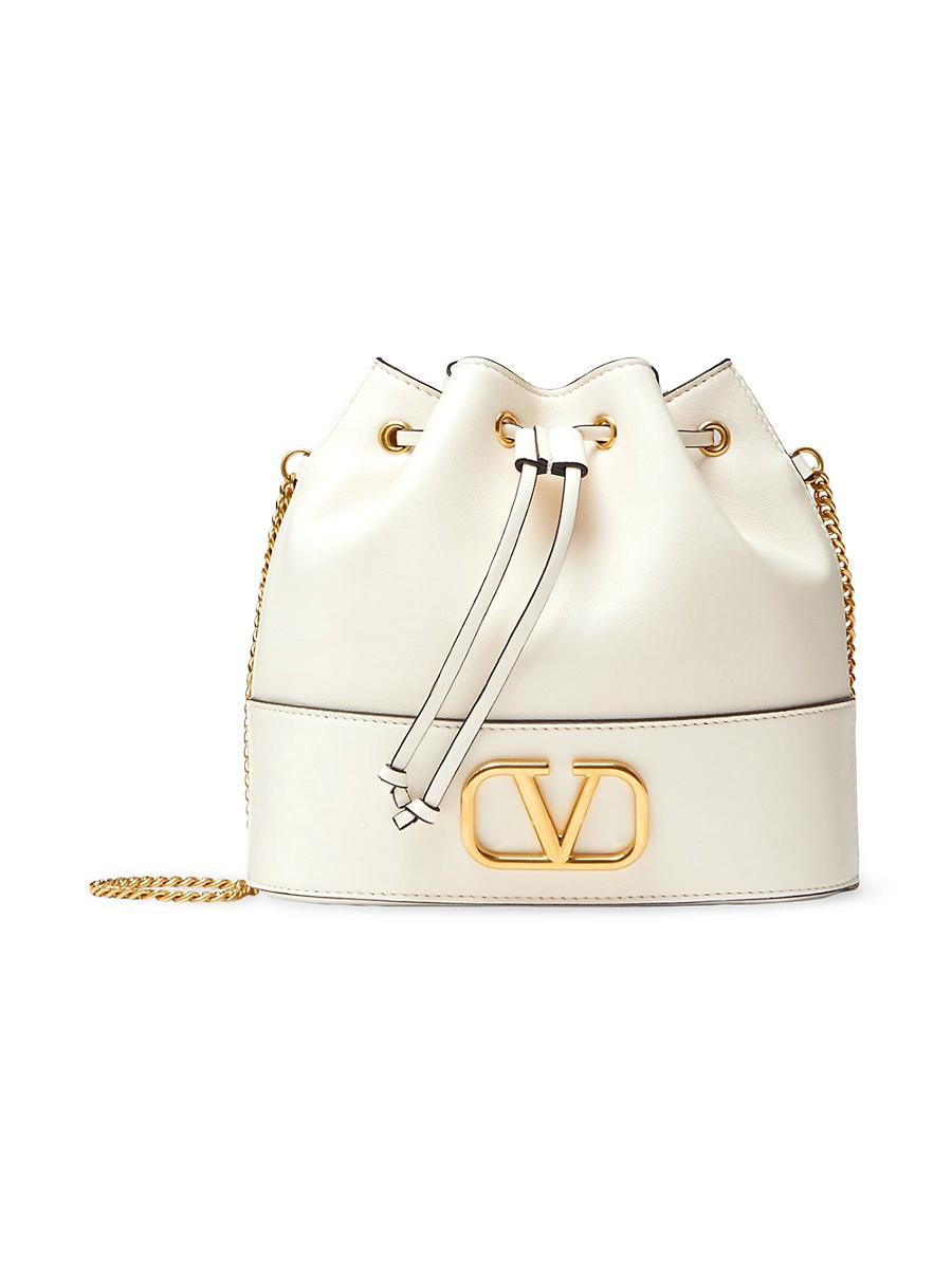 VLOGO Drawstring Leather Chain Bucket Bag Product Image