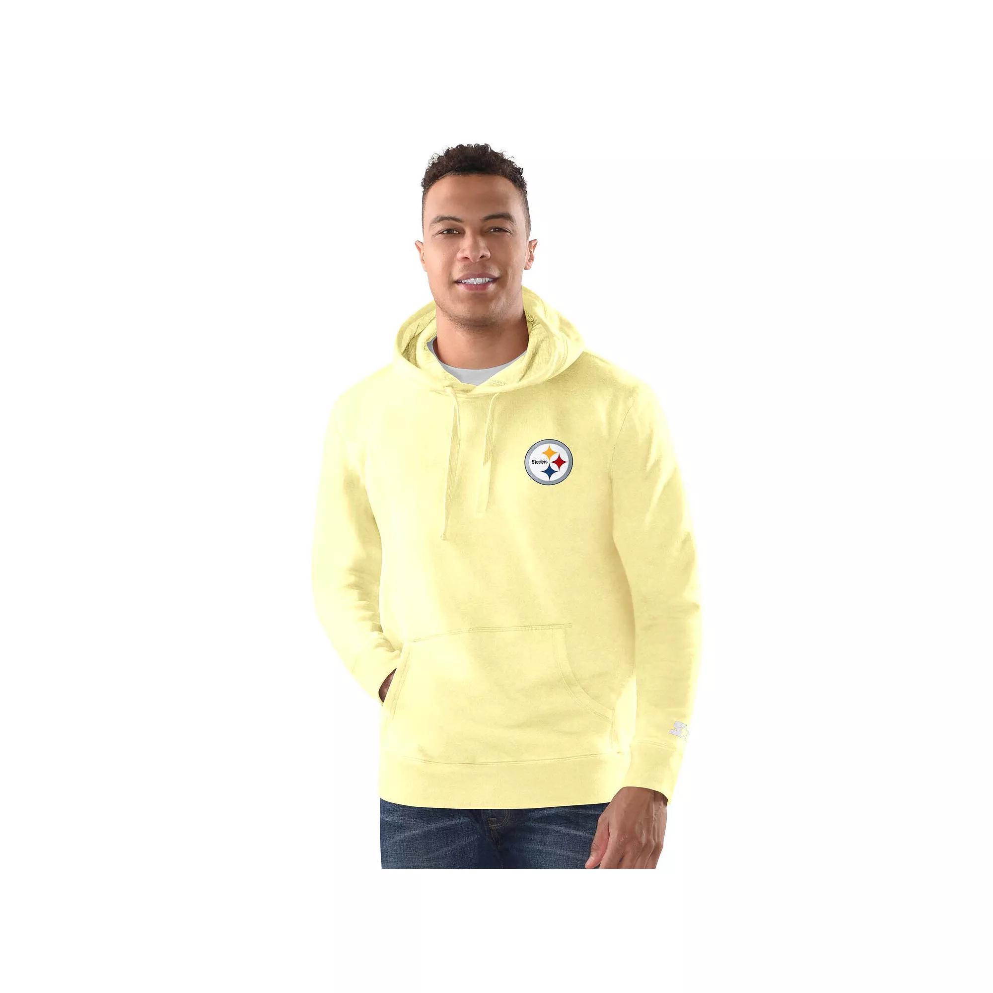 Men's Margaritaville  Gold Pittsburgh Steelers Time Flies Garment Dyed Pullover Hoodie, Size: 2XL Product Image