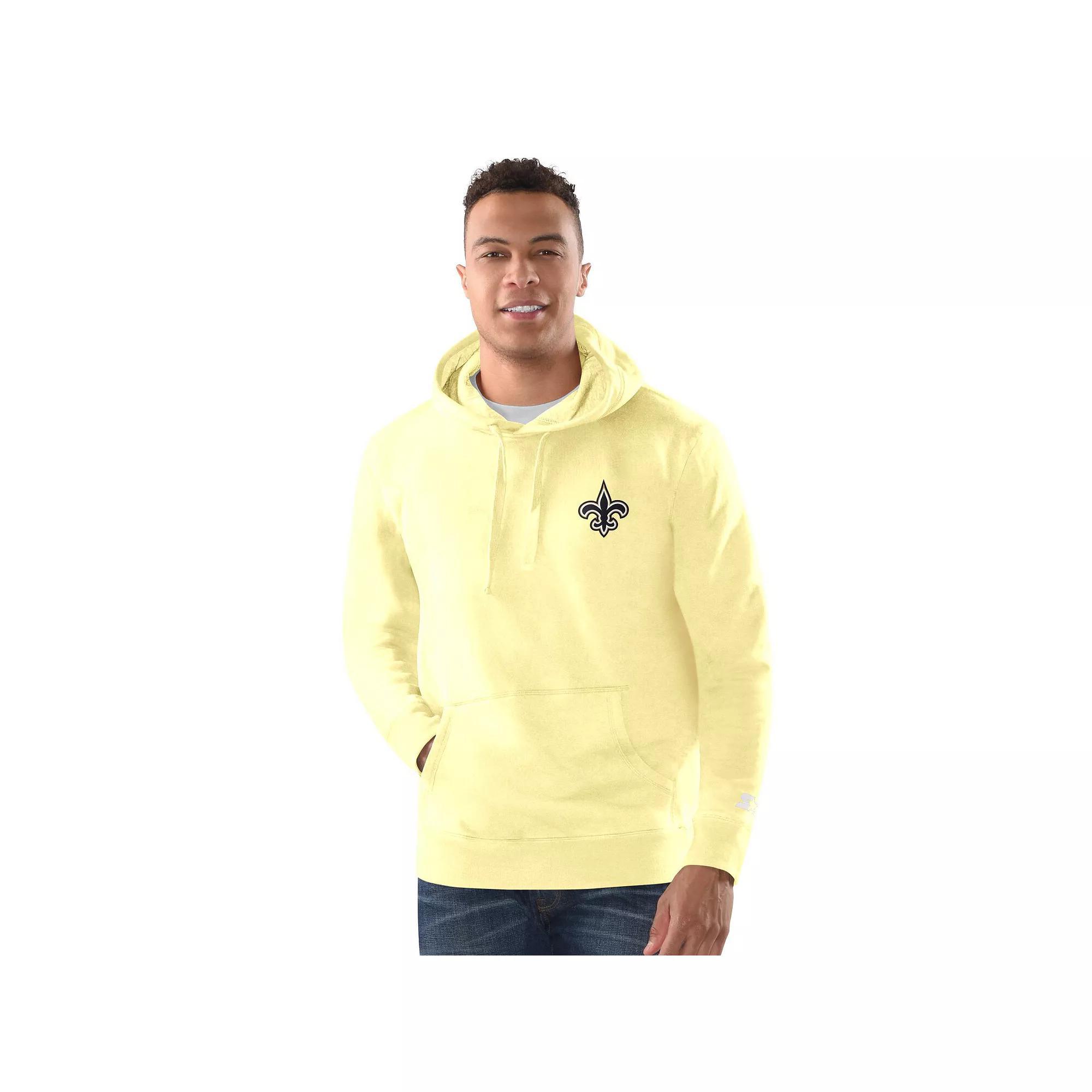 Men's Margaritaville  Gold New Orleans Saints Time Flies Garment Dyed Pullover Hoodie, Size: XL Product Image