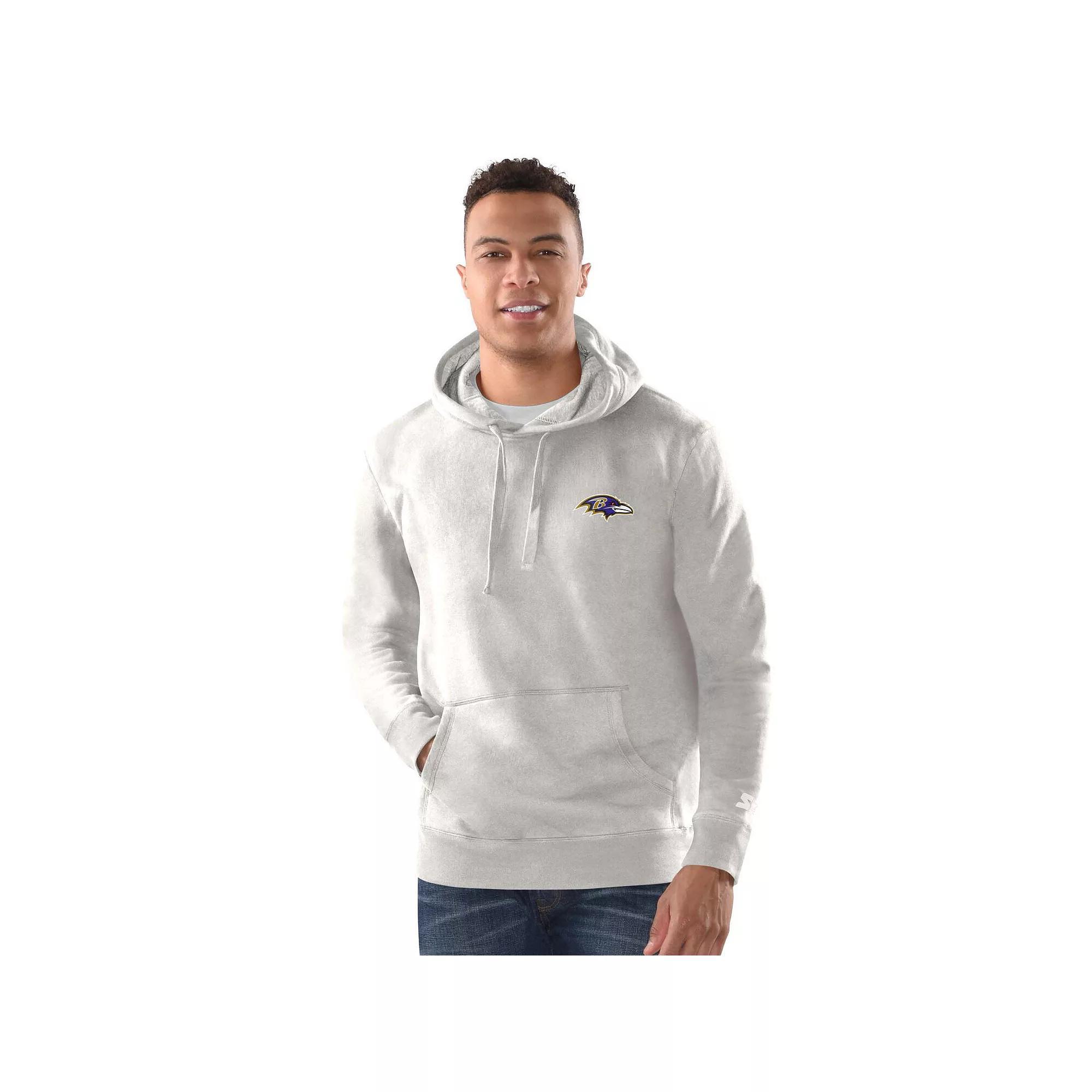 Men's Margaritaville  Gray Baltimore Ravens Time Flies Garment Dyed Pullover Hoodie, Size: XL, Grey Product Image