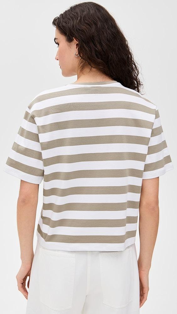 Theory Boxy Crew Ms.Wide Striped Tee | Shopbop Product Image