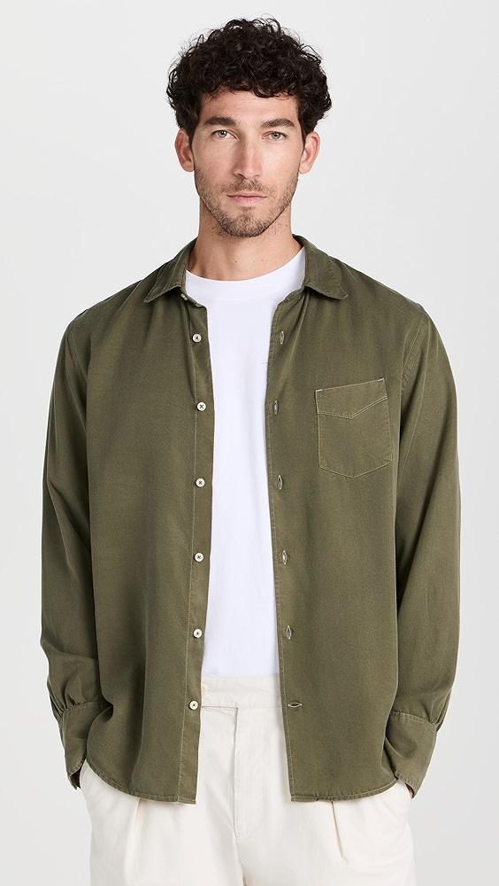 Officine Generale Benoit Garment Dye Contrast Stitch Shirt | Shopbop Product Image