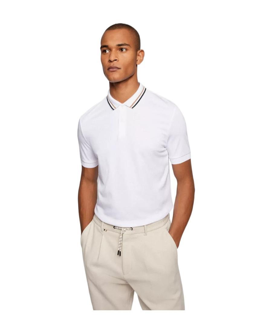 HUGO BOSS Short-sleeve Polo Shirt In White Product Image