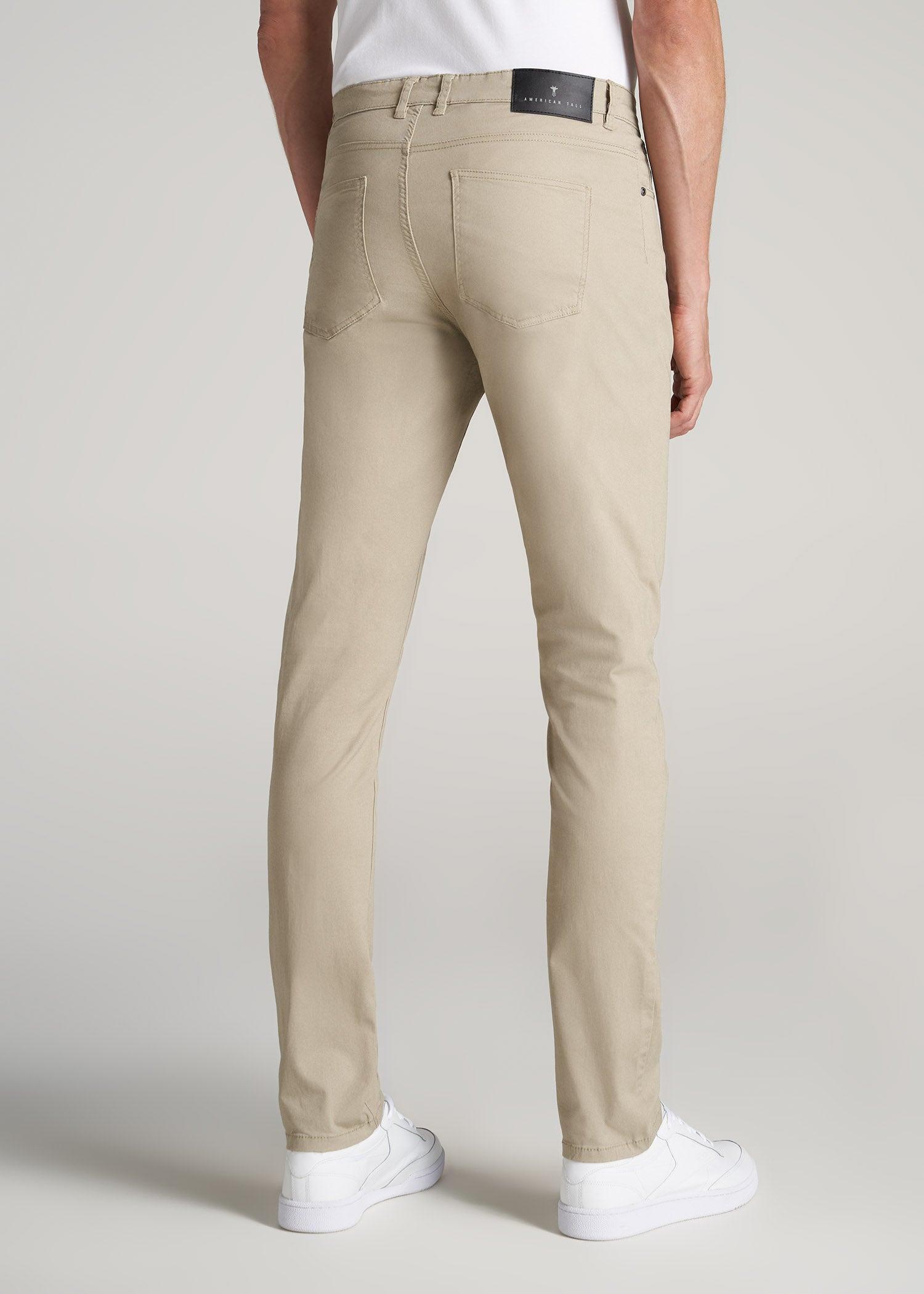 Carman TAPERED Fit Five Pocket Pants for Tall Men in Camo Green Product Image