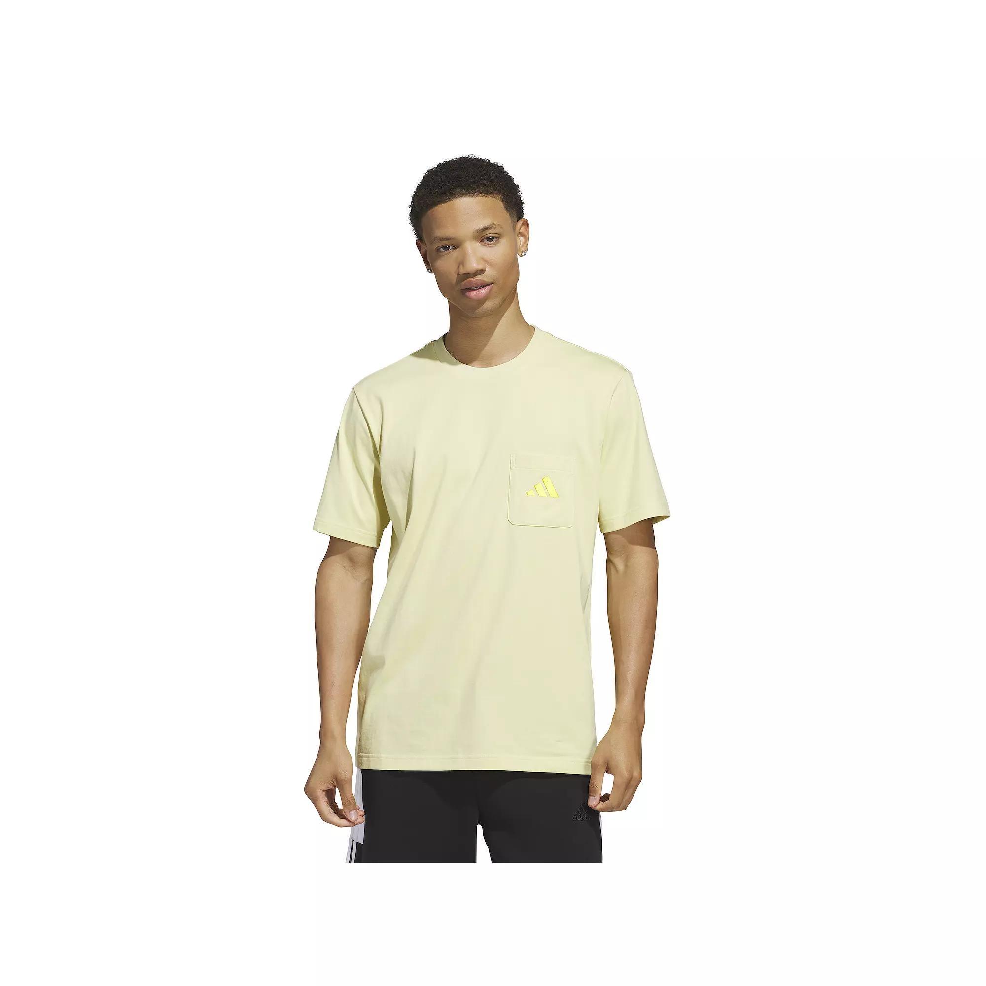 Big & Tall adidas 3-Bar Sportswear Pocket T-Shirt, Men's, Size: 3XL Tall, Open Brown Product Image