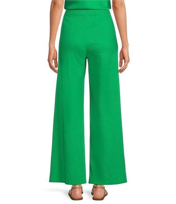 Gianni Bini Lucie Flat Front Straight Leg Linen Pants Product Image