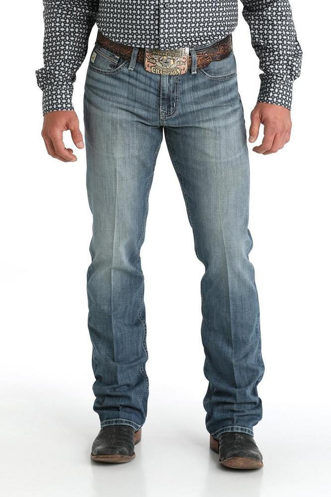 SALE Cinch® Men's Ian Medium Stone Slim Fit Boot Cut Jeans Product Image