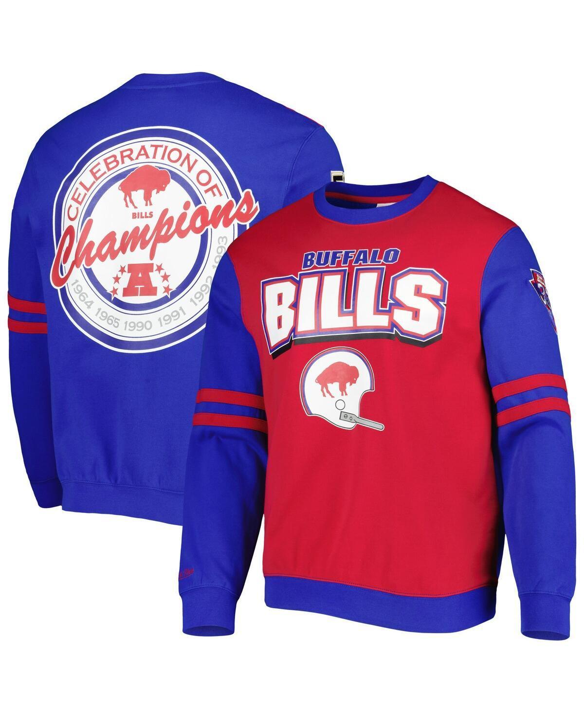 Mens Mitchell & Ness Buffalo Bills All Over 2.0 Pullover Sweatshirt Product Image