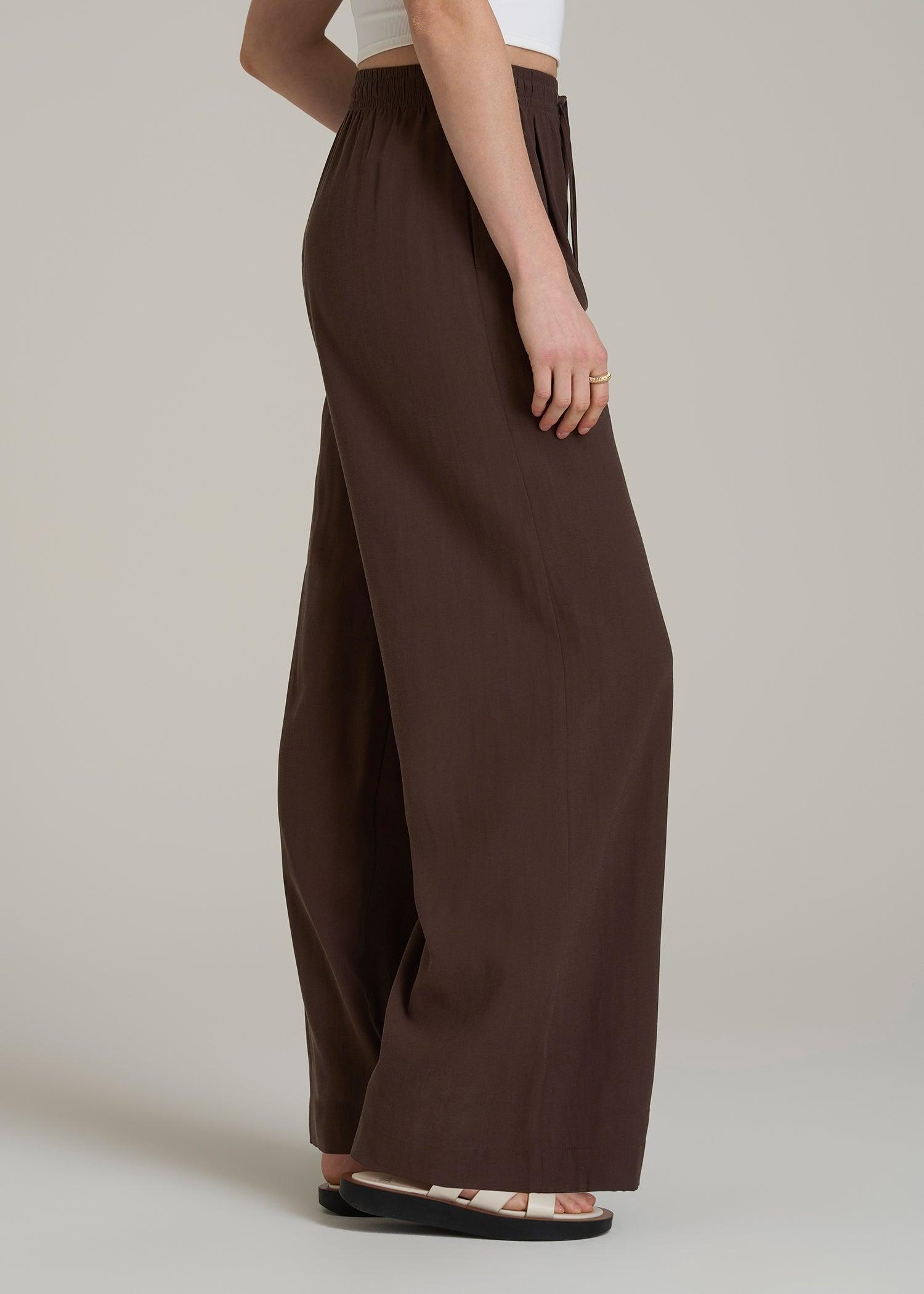 Relaxed Pull On Pants for Tall Women in Espresso Product Image