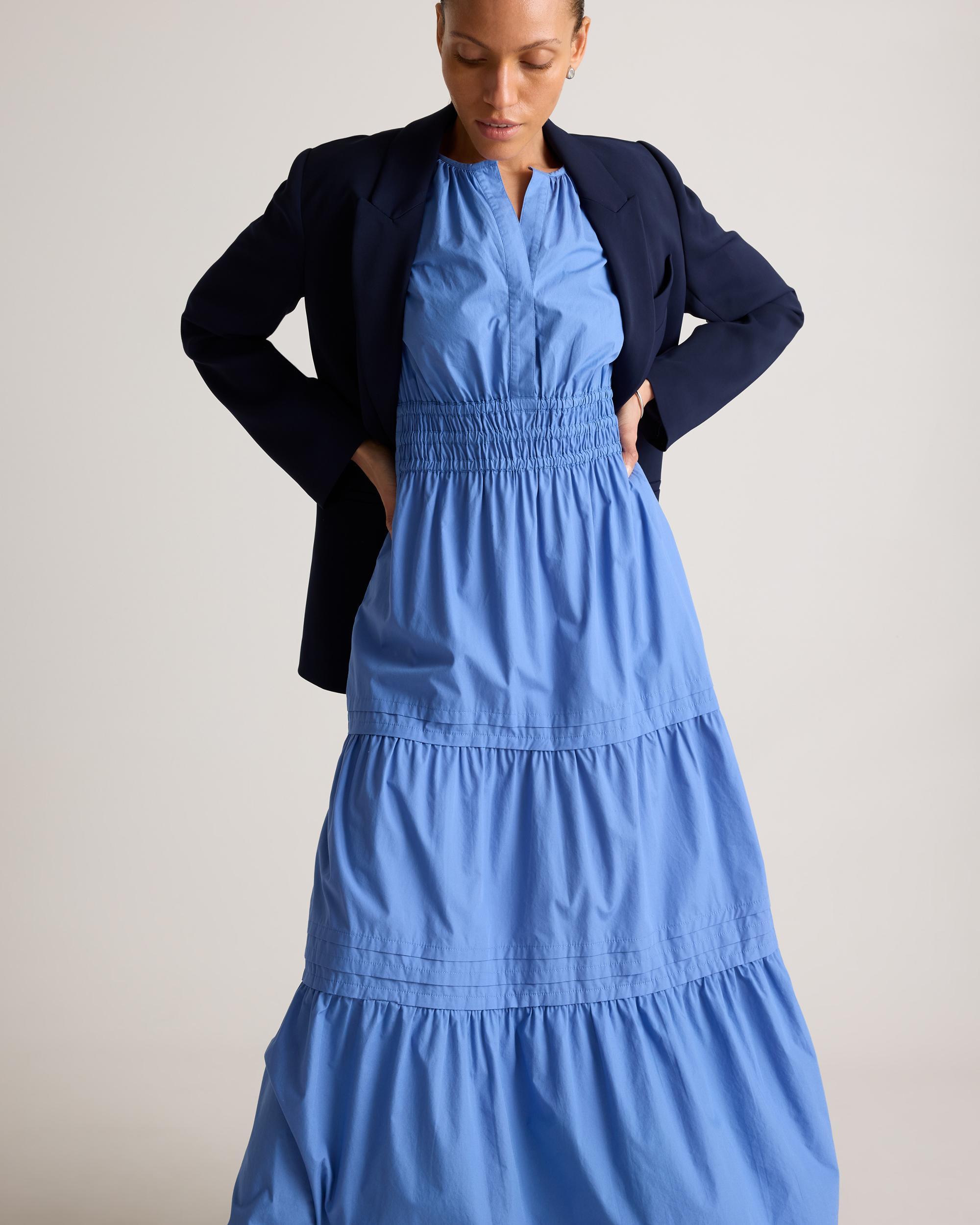 Quince | Women's Poplin Tiered Maxi Dress Size XS, Cotton Product Image