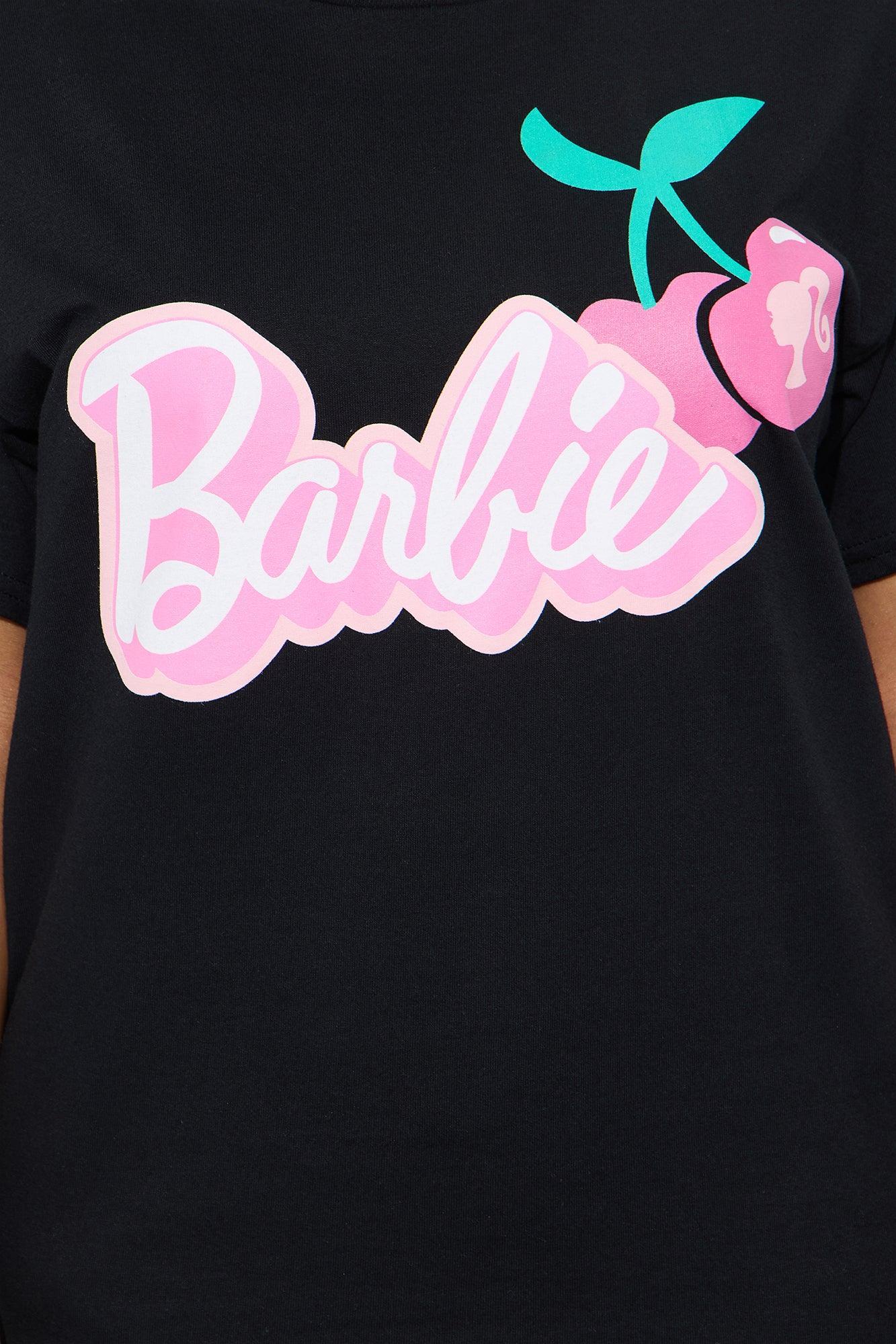 Barbie Cherry Oversized Tee - Black Product Image