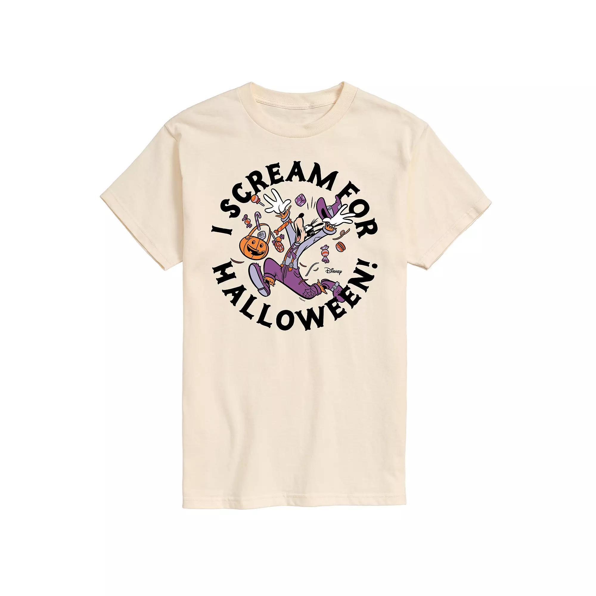 Disneys Goofy Mens I Scream For Halloween Graphic Tee Product Image