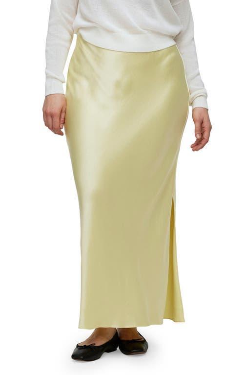 Madewell Satin Maxi Slip Skirt (Candlelight) Women's Skirt Product Image