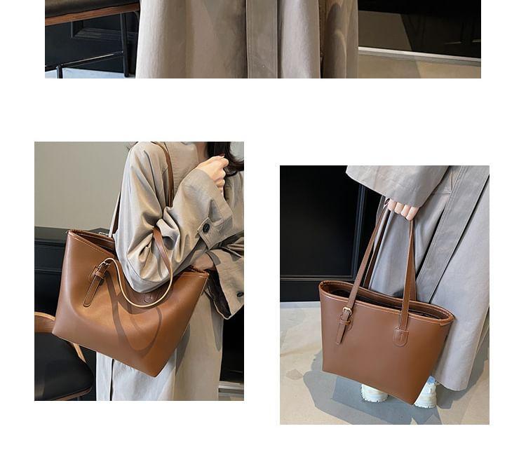 Faux Leather Tote Bag Product Image