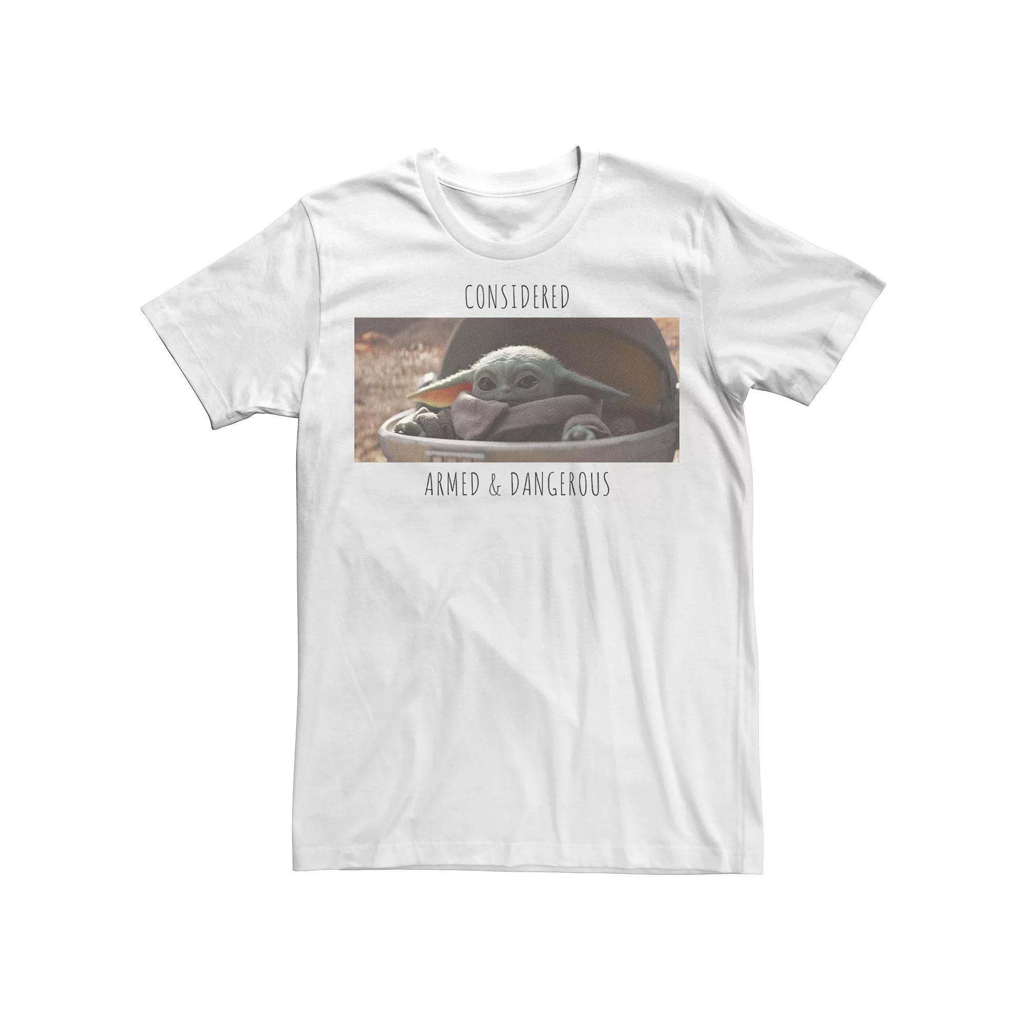 Men's Star Wars The Mandalorian The Child Armed & Dangerous Tee, Size: 3XL, White Product Image