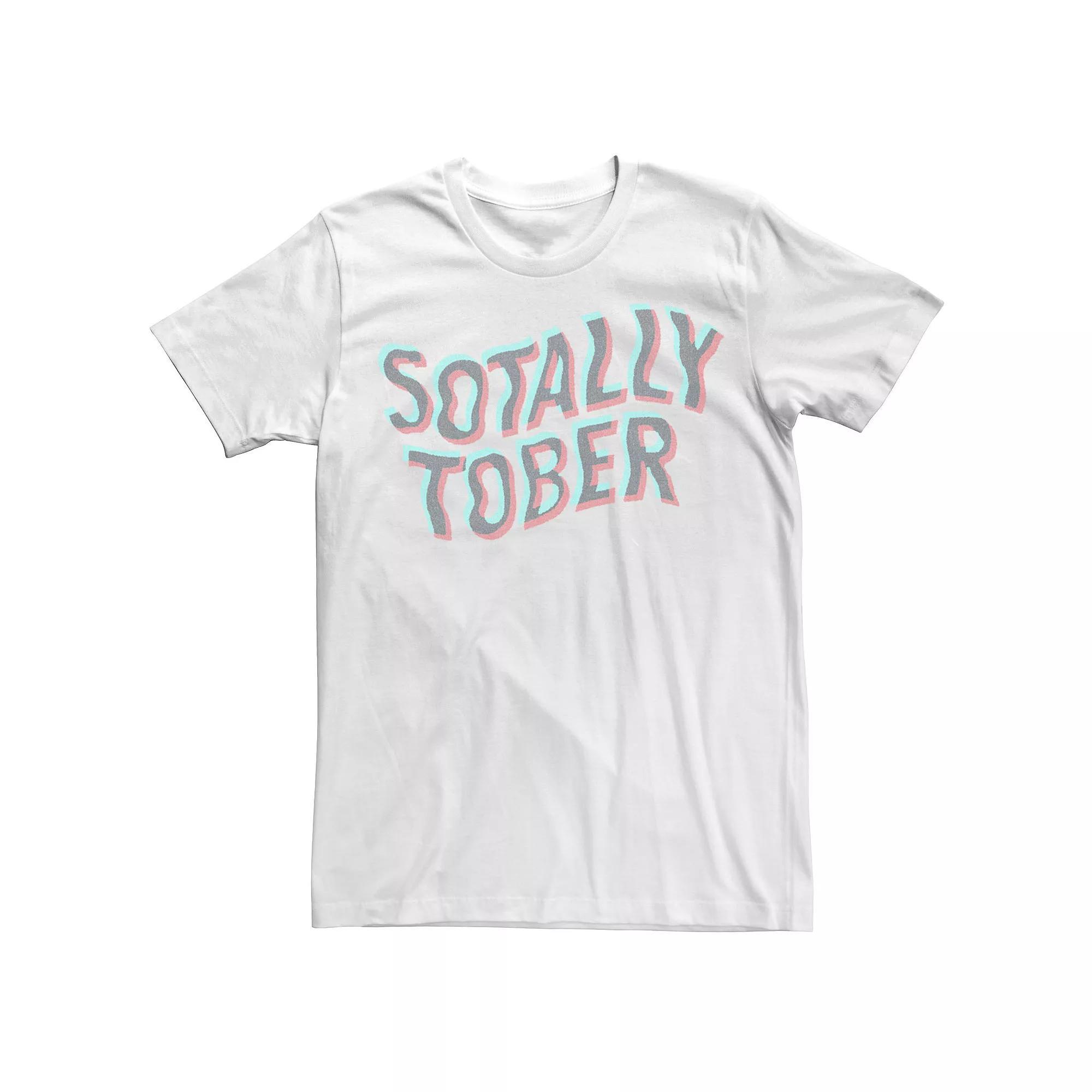 Men's Sotally Tober Wavy Text Tee, Size: XL, White Product Image