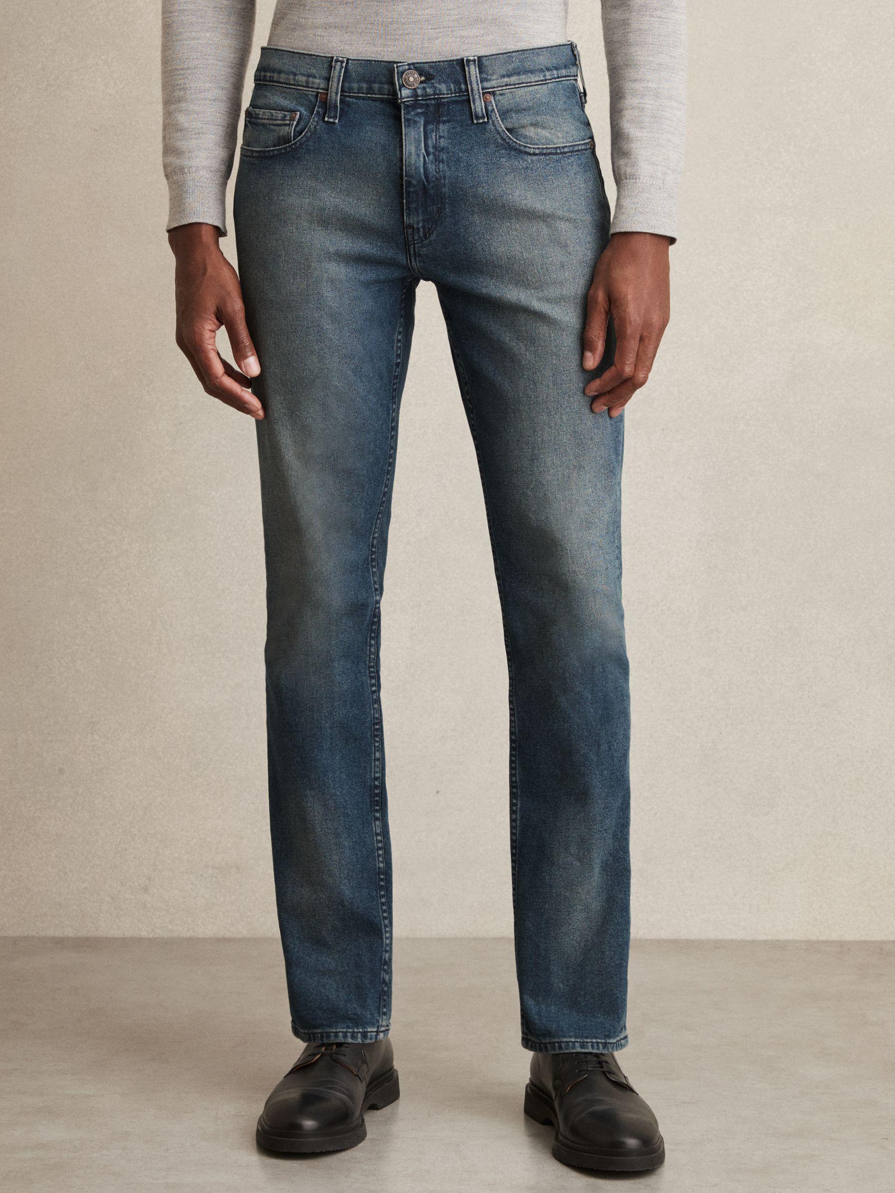 Paige Slim-Leg Jeans in Mid Blue Wash Product Image