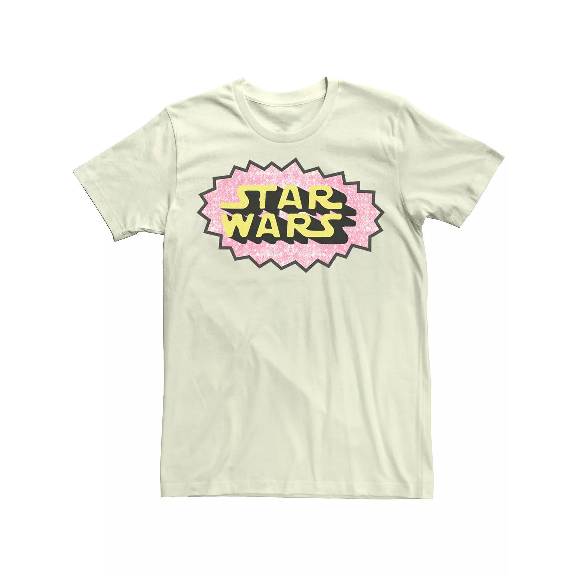 Men's Star Wars Cute Cartoon Logo Tee, Size: Medium, Natural Product Image
