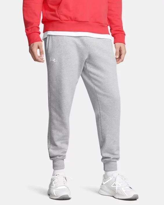 Big & Tall Under Armour Rival Fleece Joggers, Mens Castlerock Grey Product Image