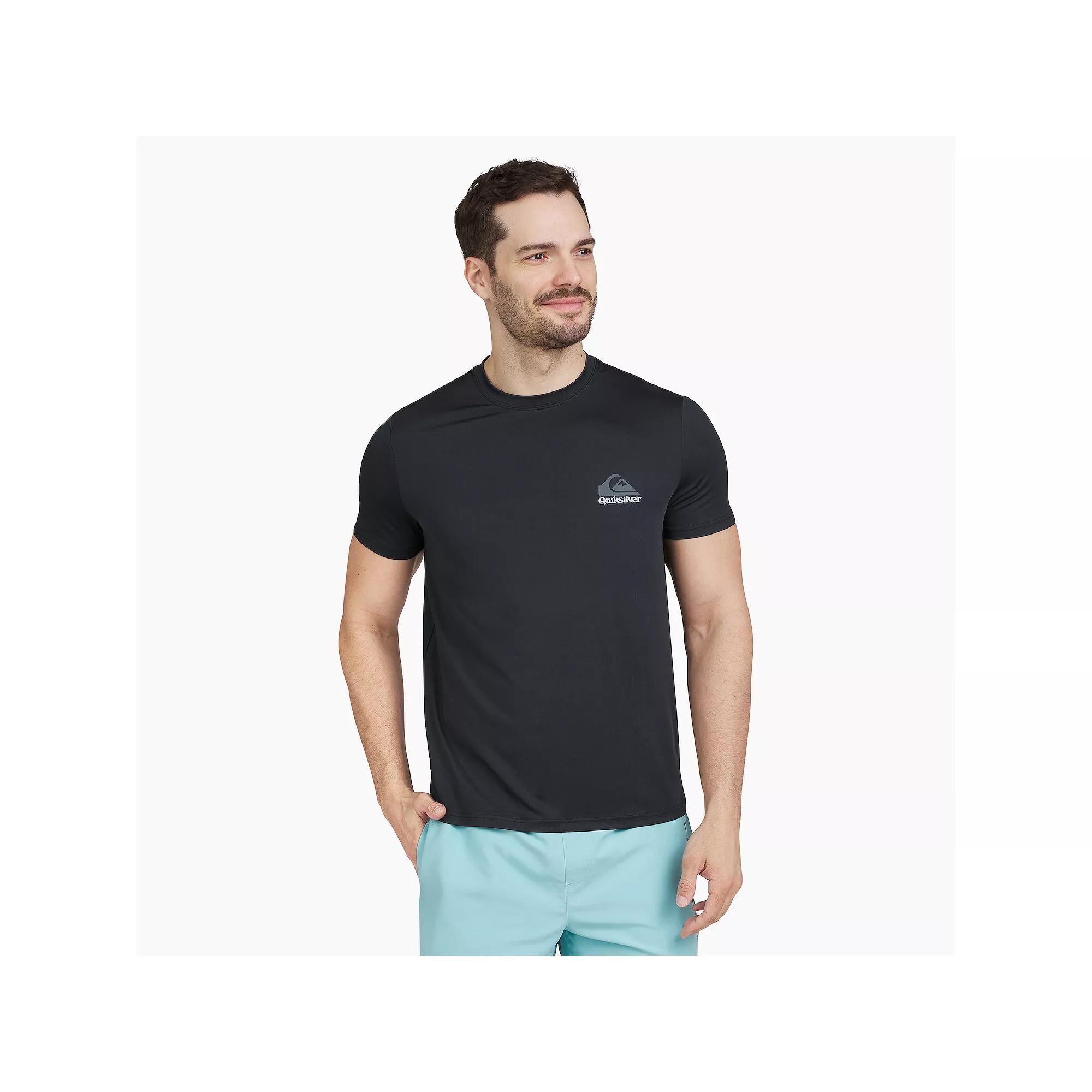 Men's Quiksilver Short Sleeve UPF 50 Surf Swim Tee, Size: XXL, Black Product Image
